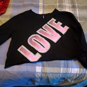 Sweatshirt cropped top 3x